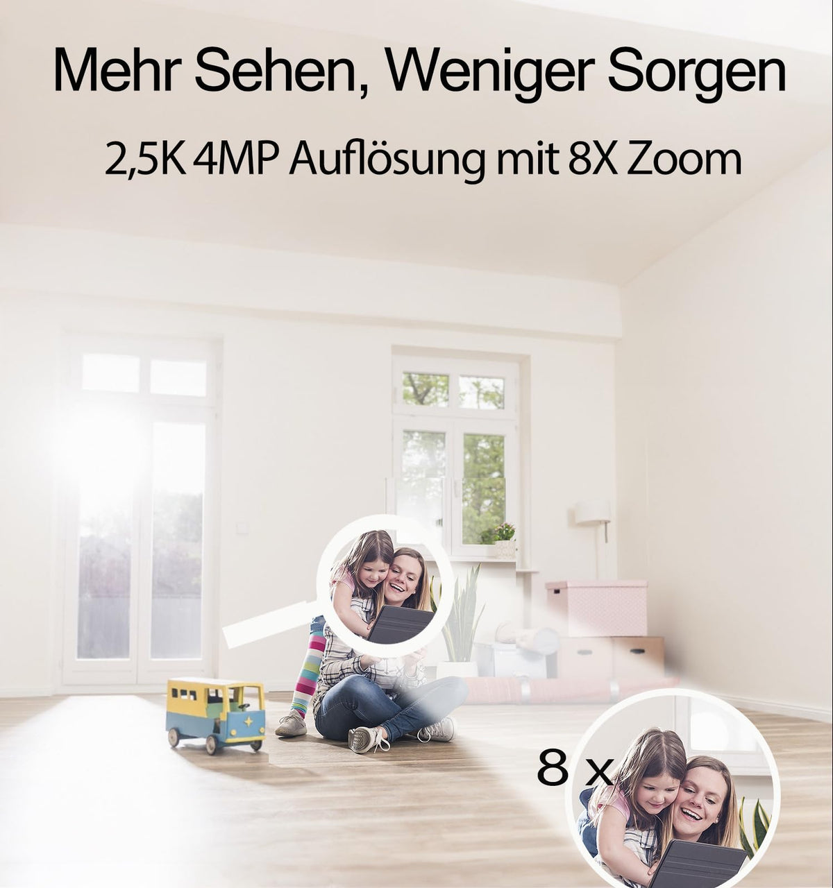 VIM TAG 2.5K Indoor Surveillance Camera 5G WiFi AI Motion Detection – 360°