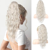 Ponytail Hairpiece Extensions Clip-in Synthetic – Platinum Blonde