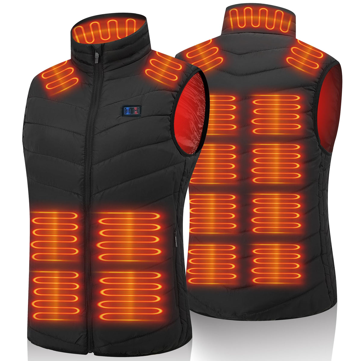 Heated Vest with 15 Heating Pads for Men and Women – Body Warmer for Cycling/Skiing