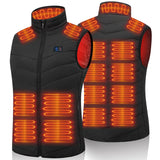 Heated Vest with 15 Heating Pads for Men and Women – Body Warmer for Cycling/Skiing