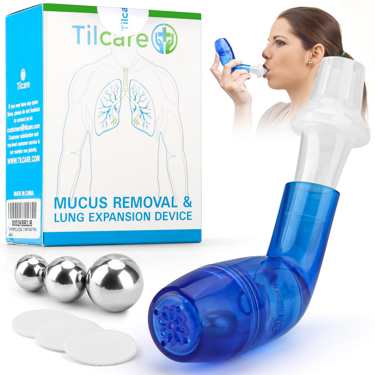 Dispozitiv pentru expansiune pulmonară și eliminare mucus Tilcare pentru terapie respiratorie