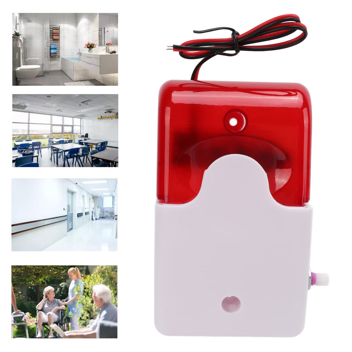 Sirenă de alarmă opto-acustică 110 dB cu lumină stroboscopică de avertizare 220V