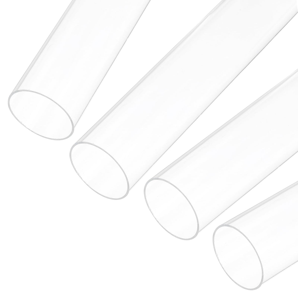 Set 4 tuburi transparente din PVC diametru int. 41mm / ext. 45mm lungime 350mm – Construcție lămpi