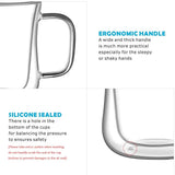 Double-Walled Latte Glasses Borosilicate with Handle - 350ml