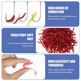Soft Plastic Fishing Worms 375pc Set for Fresh & Saltwater – Mixed Colours