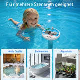 Wireless Pool Thermometer Digital Display IP68 Range up to 100m for Pools Ponds – White