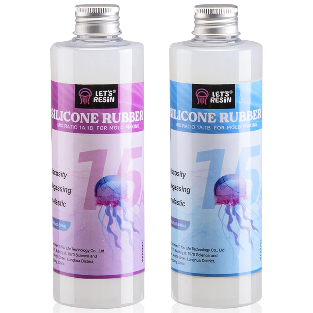 Silicon lichid pentru confecționare matrițe LET'S RESIN raport 1:1 translucid 580g