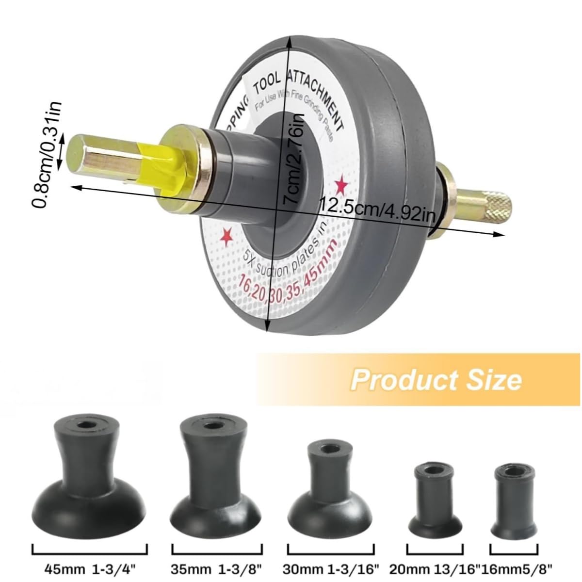 Valve Grinding Kit with Lapping Paste & Tools 5 Rubber Rings