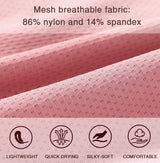 Women's Mesh Hipster Briefs 5-Pack Breathable Stretch - Coffee M