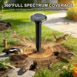 Solar Mole Repellent 2-Pack Vibration Pest Deterrent Up to 900m² IP68 - 2-Pack