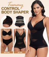 Body modelator sculptant burtică fără cusături Niwicee cu bretele reglabile – Negru L