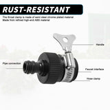 Garden Tap Quick-Connect Adapter for Round Taps 15–24mm Threadless 4-Pack