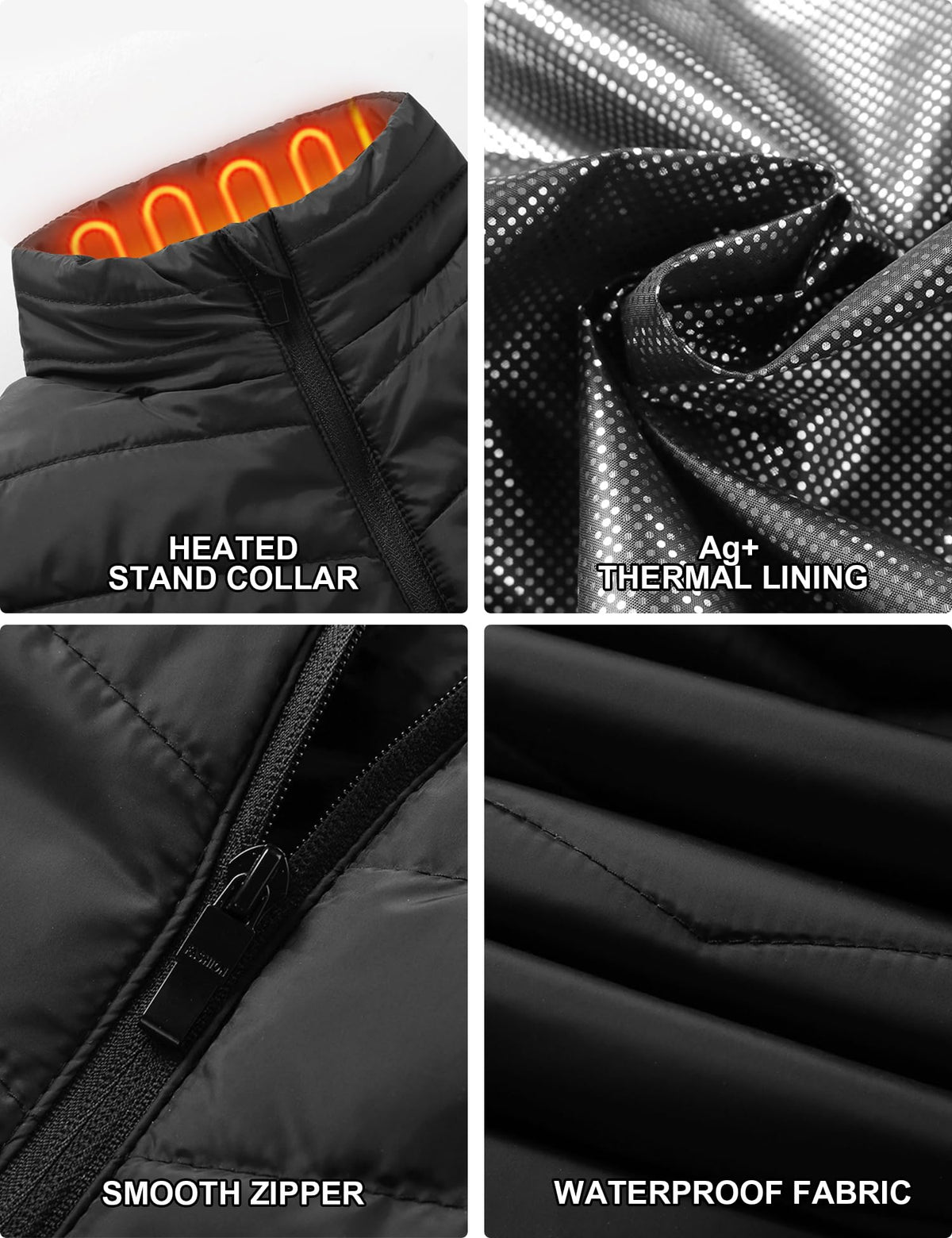 Heated Vest with 15 Heating Pads for Men and Women – Body Warmer for Cycling/Skiing