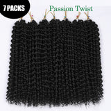 Extensii împletituri croșetate Passion Twist sintetice 30 cm, set 7 pachete – Culoarea 1B