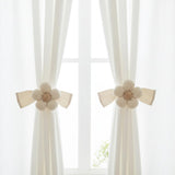 Curtain Tiebacks Set of 2 Fabric Floral Pattern Home Decor