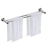 Suport portprosop dublu extensibil din inox cromat HONPHIER de perete 43-72 cm – Crom
