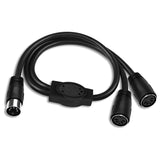 MEIRIYFA MIDI DIN 5-Pin Splitter Y Adapter Cable, Din 5-Pin Male to Dual 2x Female Audio MIDI Adapter Extension Cable for MIDI Keyboard, E-Piano, MIDI Guitar - 0.5M