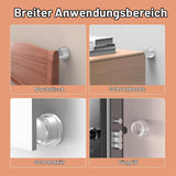 Door Stoppers Transparent 6-piece Adhesive Floor & Wall Buffers - Clear Round