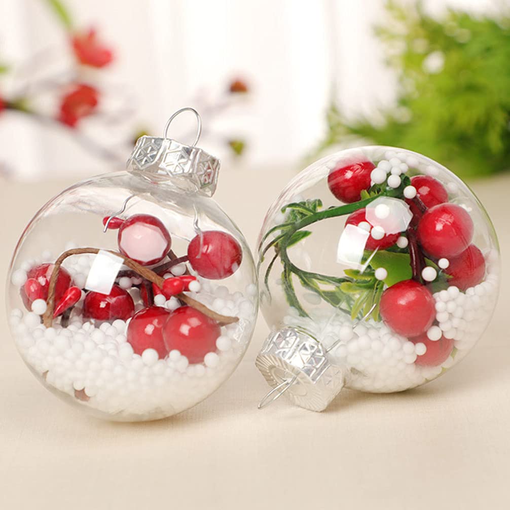 Fillable Christmas Baubles 10-Pack Acrylic Clear for Filling – Transparent 10cm