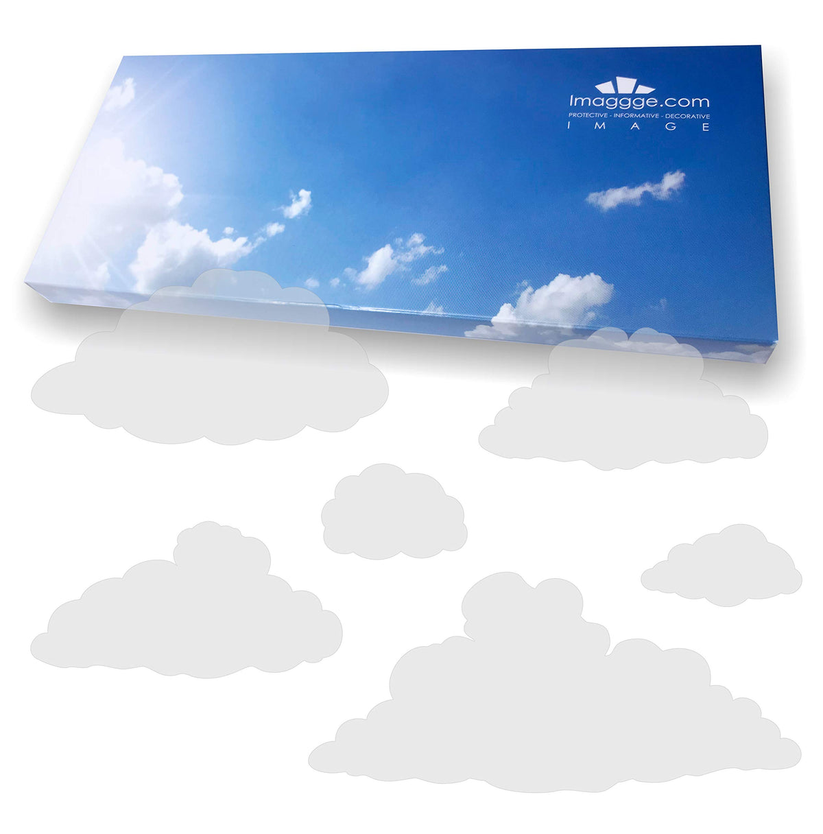Anti-Collision Window Stickers 20-Pack Cloud Decals Prevent Bird Strikes – Translucent