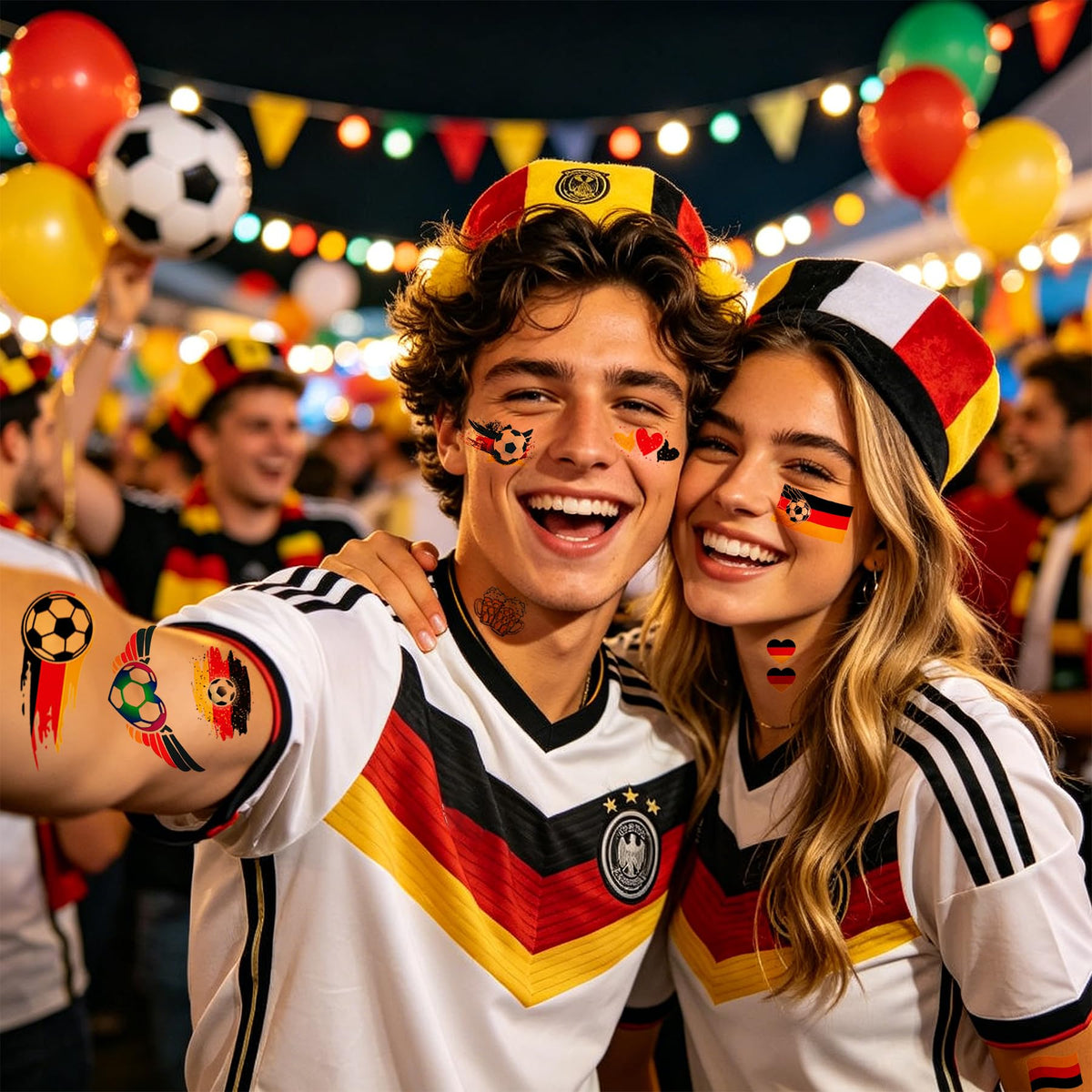 Temporary Football Tattoos 20-Pack World Cup 2026 – Germany