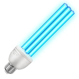Hiboom 25W UVC Disinfection Lamp, 254nm UV Bulbs with E27 Base, 360° Sterilization for 46 m², Effective for Bacteria Neutralization in Living Rooms, Kitchens, Offices, and Basements