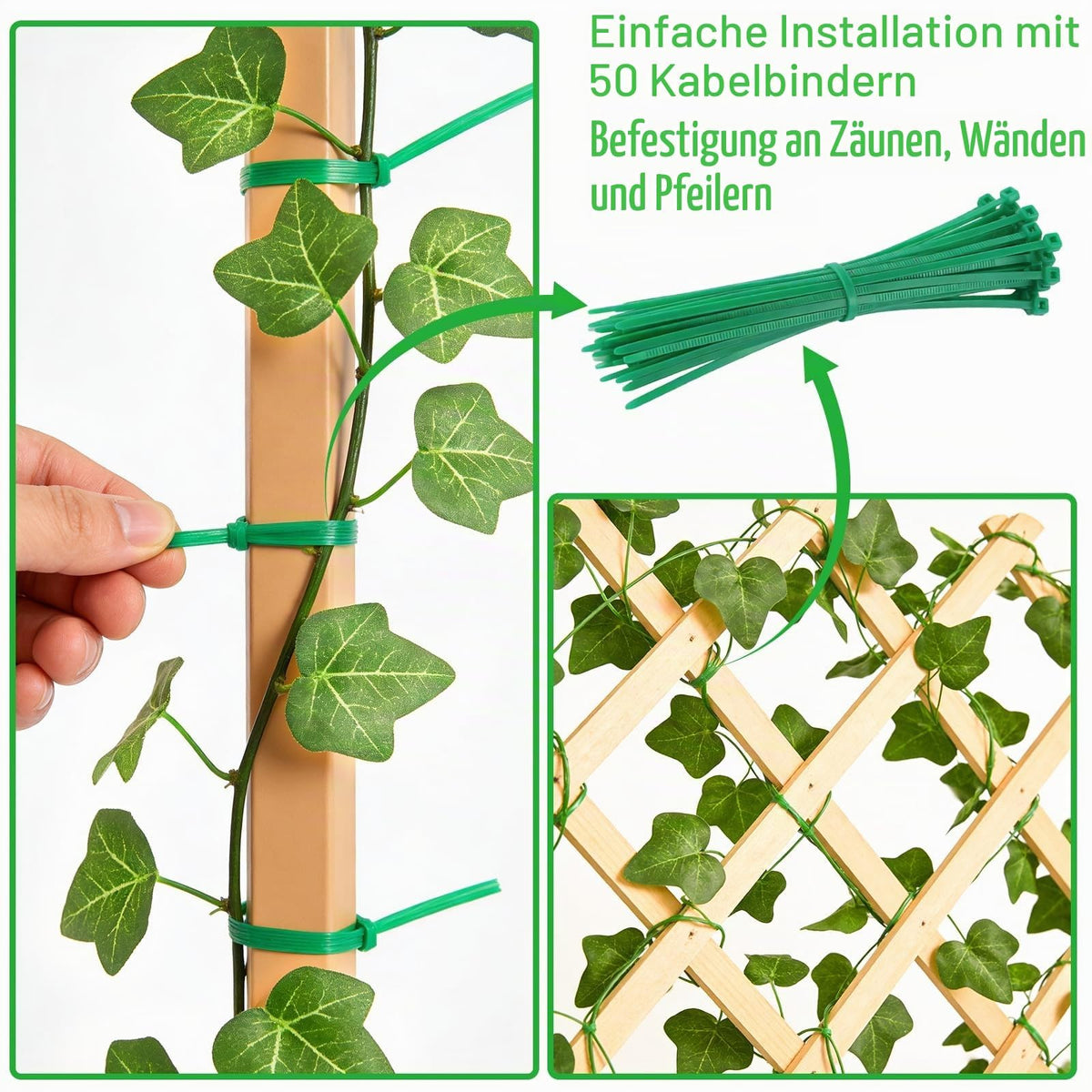 Artificial Ivy Garland Hanging Faux Vine Green 12pcs – 25.2m
