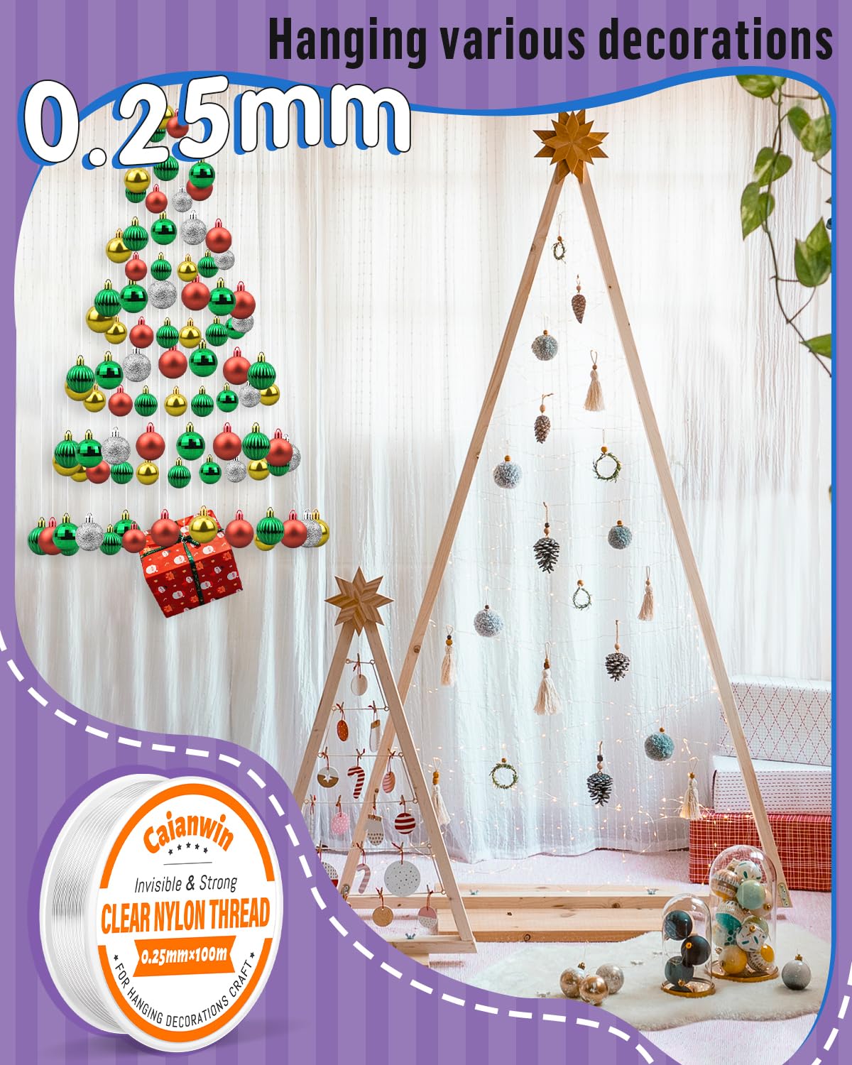 Fir transparent invizibil de nailon rezistent la rupere 200m grosime 0.25mm
