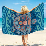 Double-Sided Plush Beach Towel Soft Lightweight 160 x 80 cm – Multi