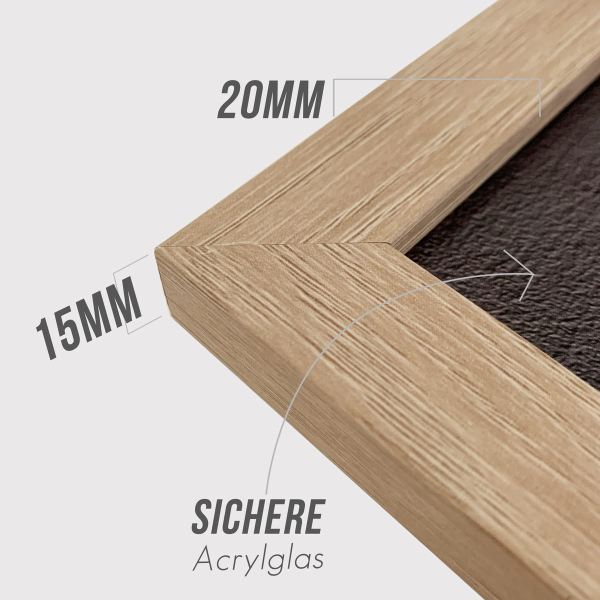 VUVUZULA picture frame 20x30cm wooden photo frame 8x12 inch wooden frame MDF frame 20x30cm natural set of 3