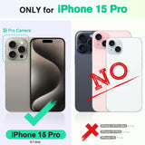 Husă tip carte din piele ecologică TUCCH protecție RFID pentru iPhone 15 Pro – Negru