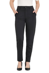 High-waisted Skinny Trousers Stretch with Pockets – Khaki 27in L