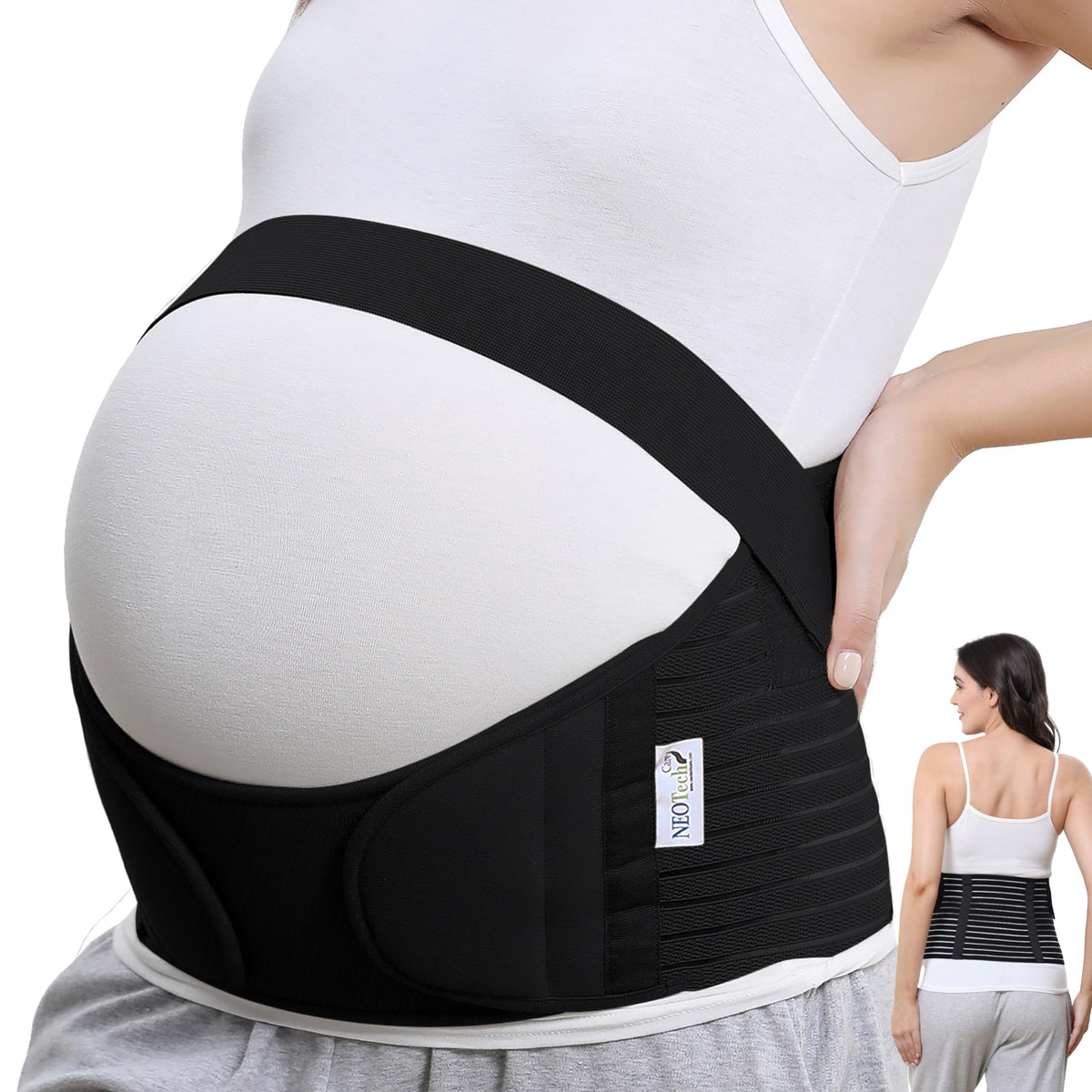 Centură de susținere prenatală NEOtech Care suport lombar și abdominal – Negru M