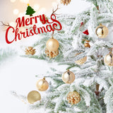 42 pieces small Christmas balls gold 6 different designs plastic Christmas tree balls 3 cm mini Christmas balls plastic Christmas tree balls fir tree Christmas tree decoration balls