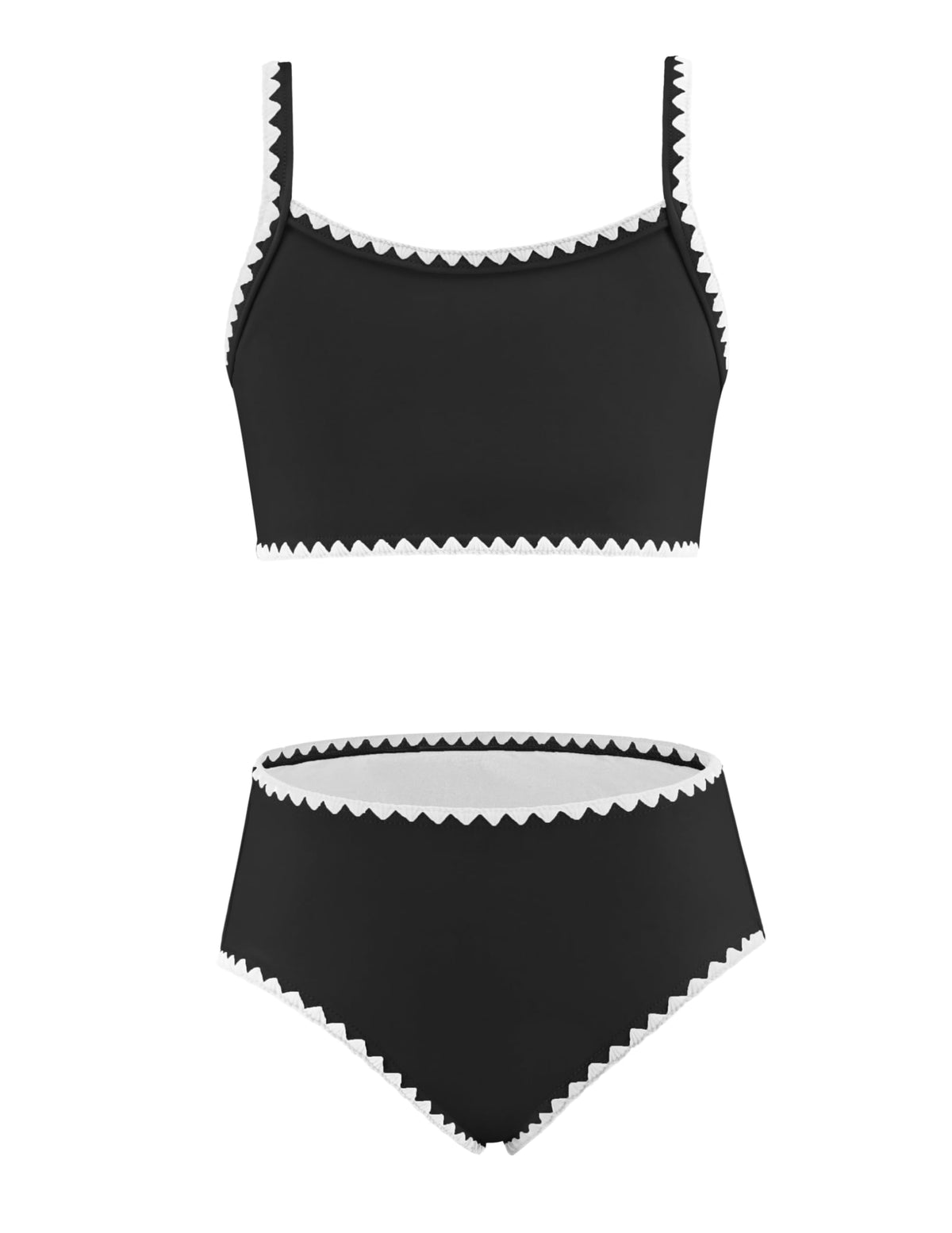 Set costum de baie 3 piese pentru fete cu fustiță și talie înaltă – Mărimea 140
