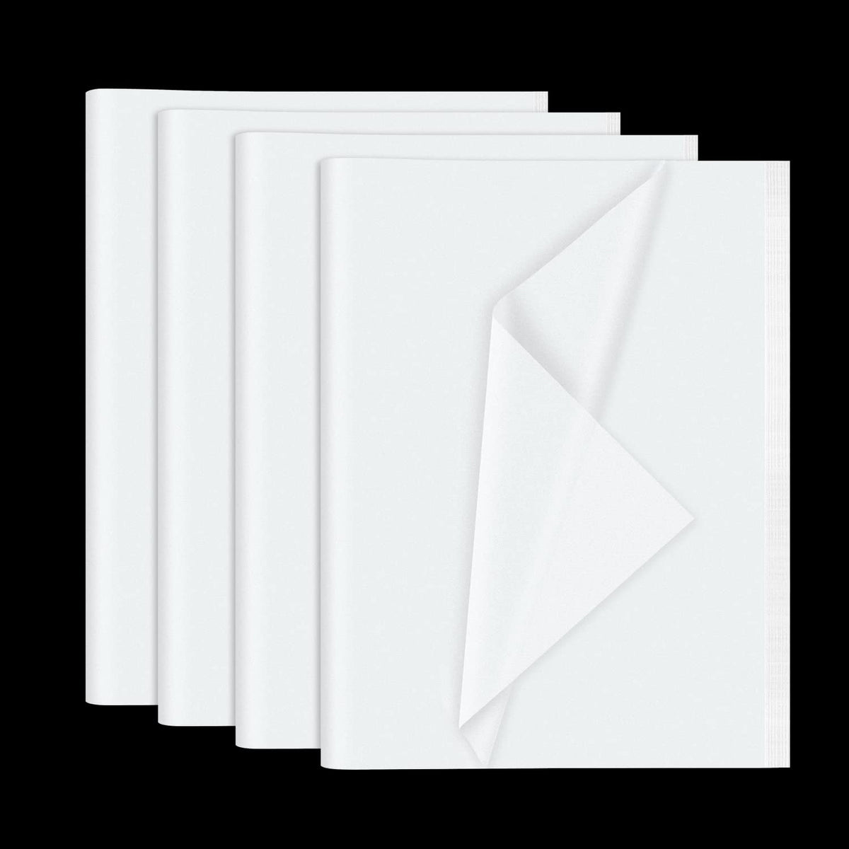 NEBURORA 120 Sheets White Tissue Paper 35 x 50 cm White Gift Wrap Loose White Gift Wrap Sheets for Gift Bags Packaging Flower Fillers Crafts Birthday Christmas Wedding Decoration (White)