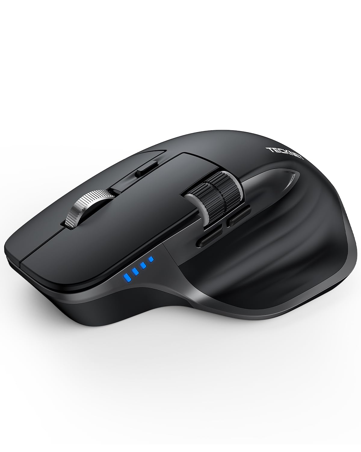 TECKNET Bluetooth Wireless Mouse Ergonomic Rechargeable 4800 DPI Silent – Black