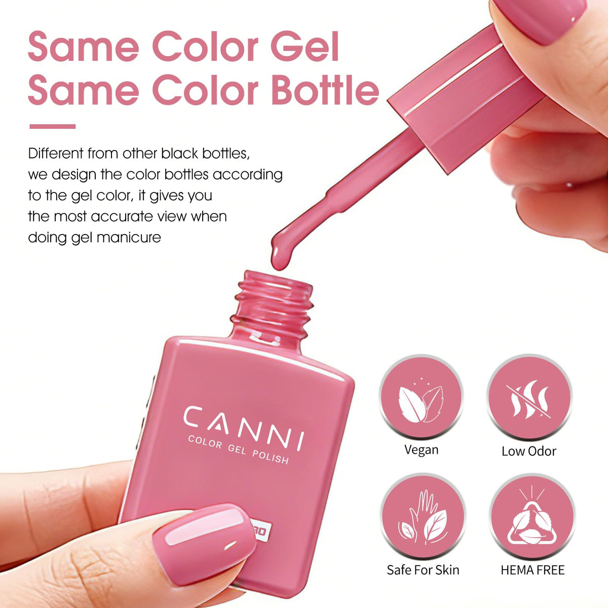 CANNI UV Gel Nail Polish Set 6 Colours – Assorted