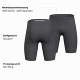 Men's Cycling Shorts 4D Padded Quick-Dry Reflective Stripes – Grey S