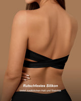 Sutien fără bretele fără cusături SHARICCA cu silicon antialunecare – Negru XL