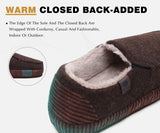 Men's Slippers Cotton Blend Corduroy Non-Slip Indoor/Outdoor – Black/White EU 45