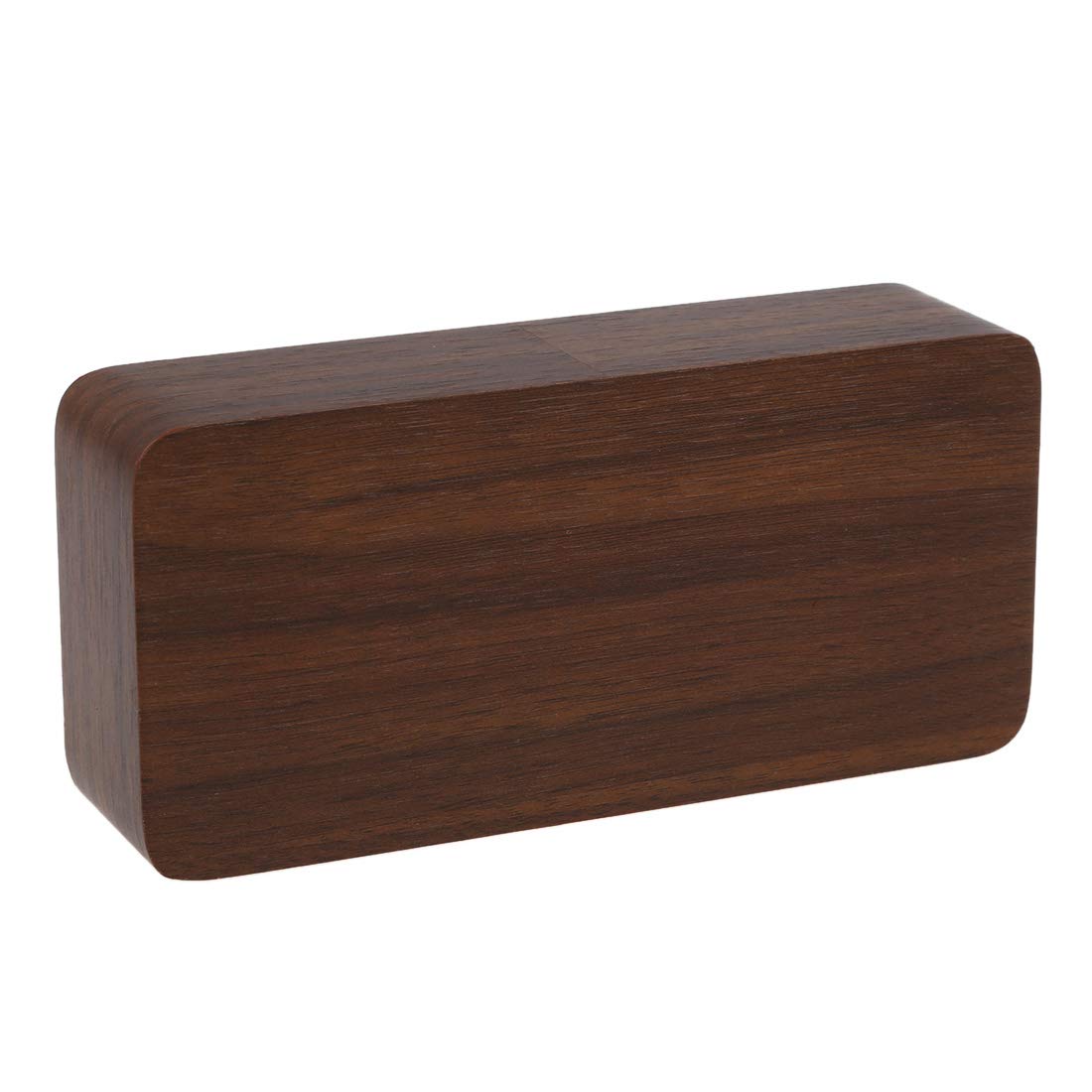 Lancoon Wooden Digital Clock - Multifunctional LED Alarm Clock with Time/Date/Temperature Display and Voice Control for Home Office Travel - AC11Brown_Red