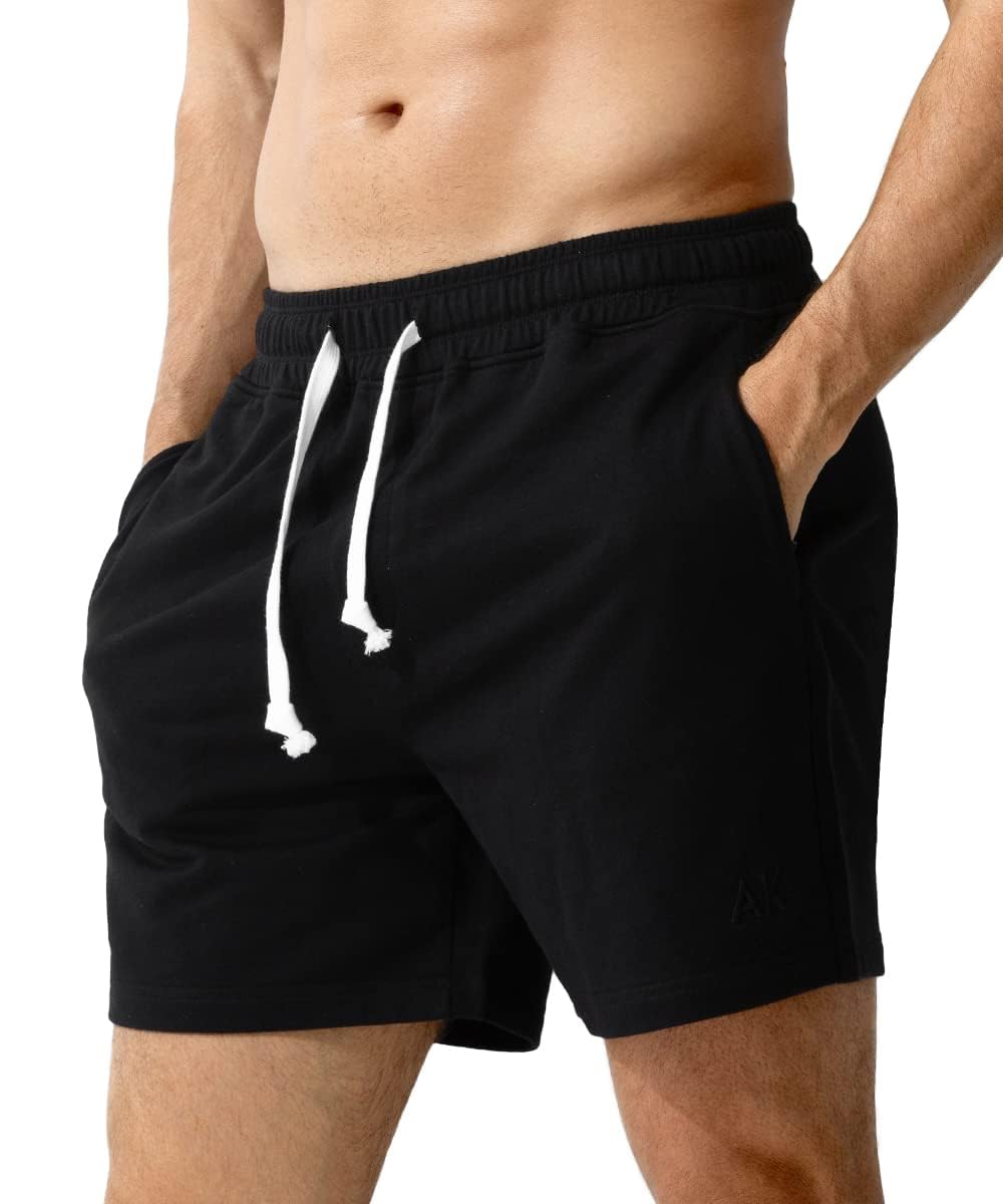 Pantaloni scurți sport din bumbac pentru bărbați cu buzunare cu fermoar pentru sală și fotbal
