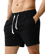 Pantaloni scurți sport din bumbac pentru bărbați cu buzunare cu fermoar pentru sală și fotbal