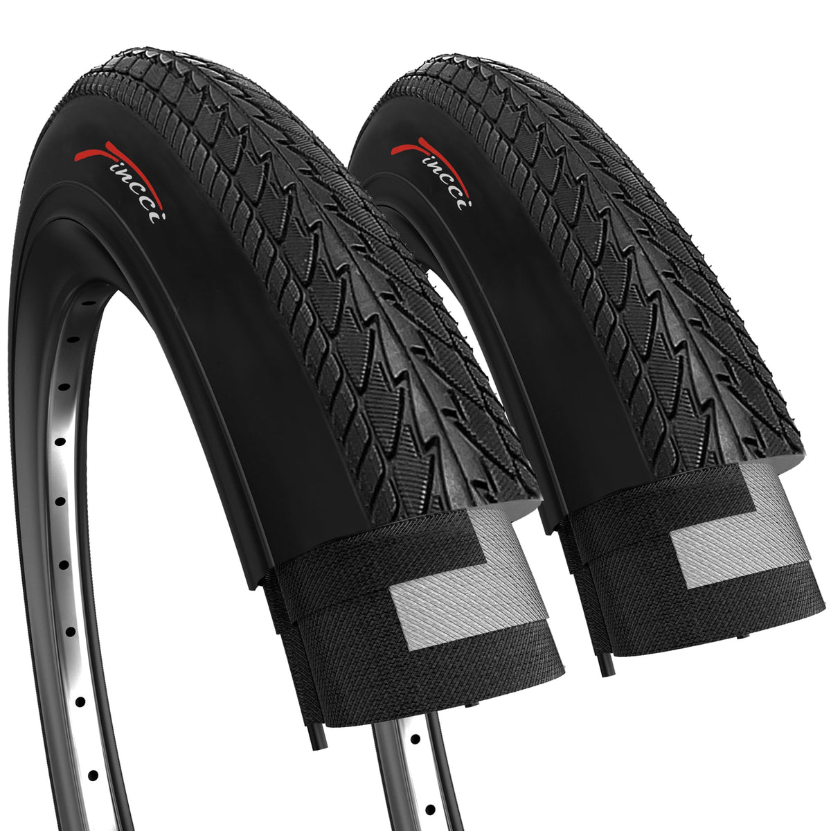 Fincci 26 x 1.5 Folding Bicycle Tyre 40-559 Slick Tyre for MTB & City Bikes – 26 inch