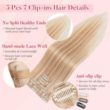 Clip-in Human Hair Extensions 25cm 5pc 7-clips Remy Invisible – Colour 18RP613R