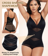 Body modelator sculptant burtică fără cusături Niwicee cu bretele reglabile – Negru L