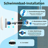 OSREE 12W LED Pool Light 6000K 1200lm Ø190mm 12V AC/DC – White