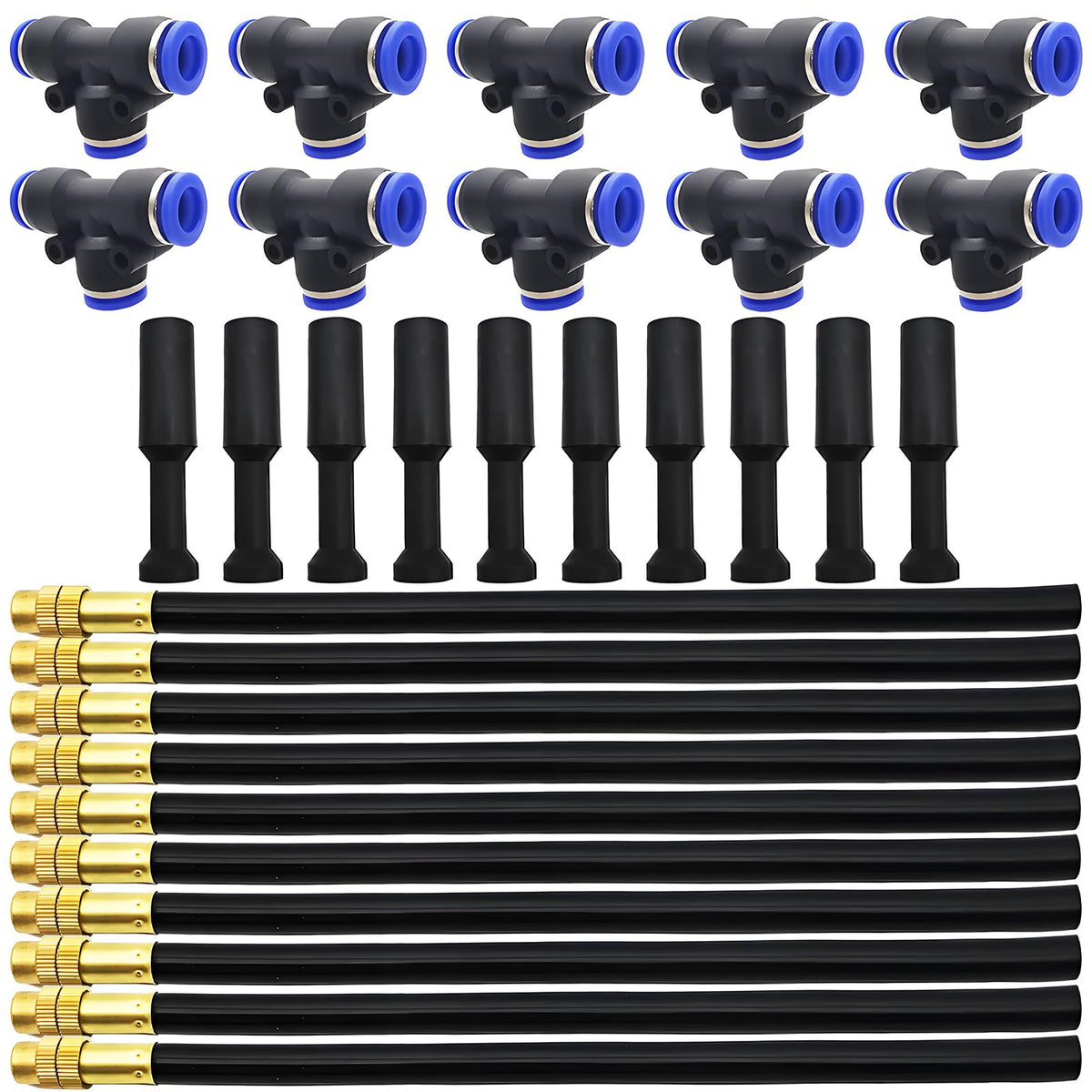Irrigation Misting Nozzle 10-Pack with Connectors – Green