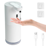 Automatic Soap Dispenser 400ml Touchless 4-Level IPX5 Wall-Mount – White